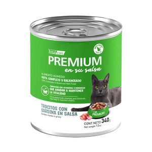 Lata Premium Gato Adulto Sardina 340gr